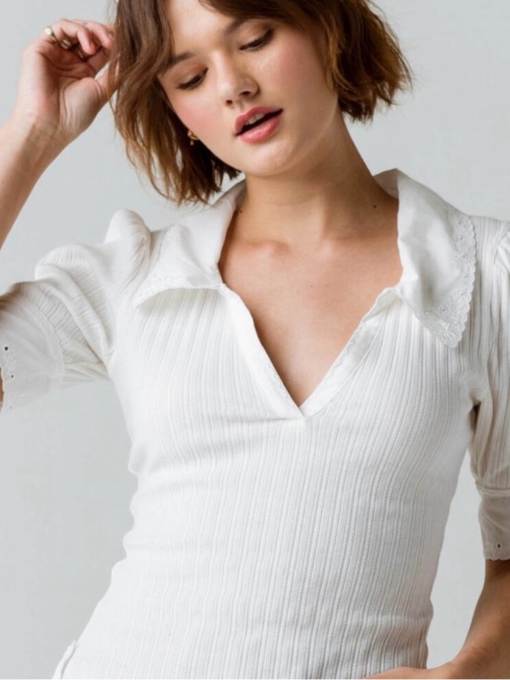 Free People Roxy Collared Top